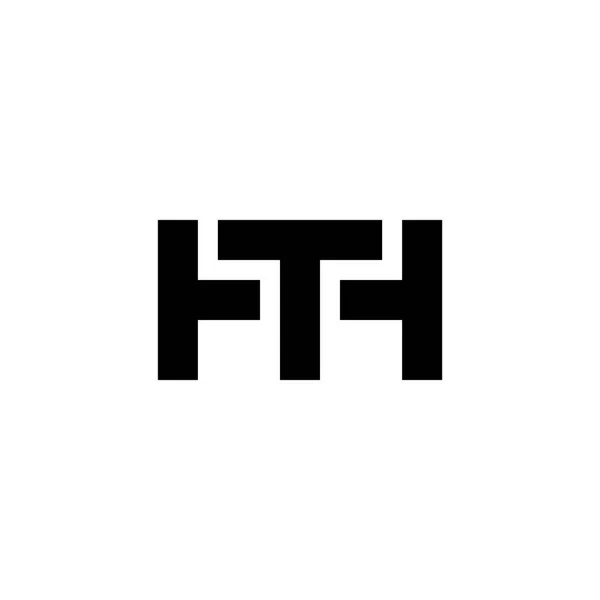 Üçlü T veya HT logo mektup tasarımı