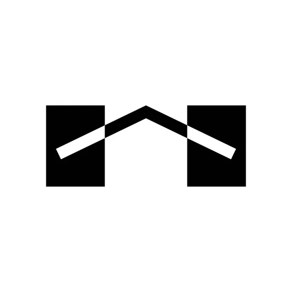 Otthon Betű Logo Tervezés — Stock Vector
