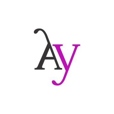 Ay logo harf tasarım vektörü