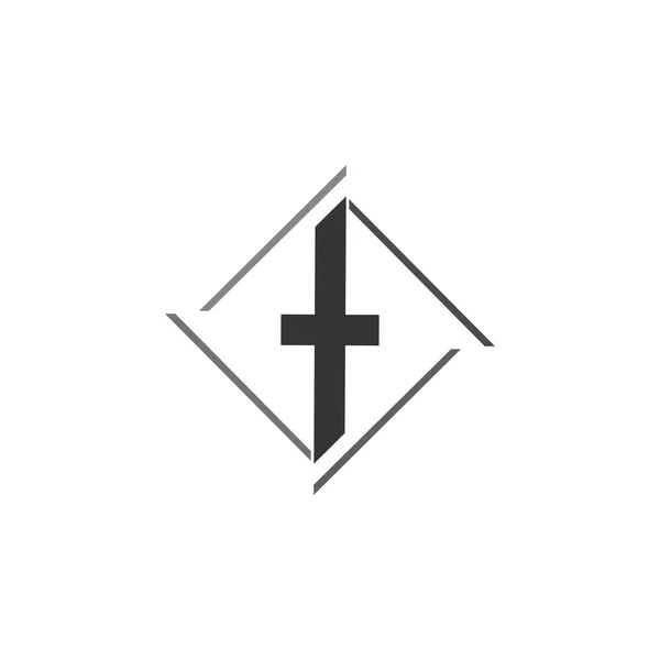 Quadrato Con Lettera Logo Design — Vettoriale Stock