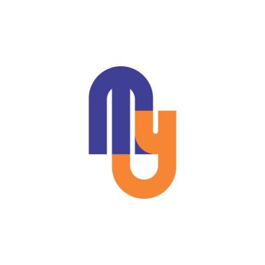 Benim logo harf tasarım vektör