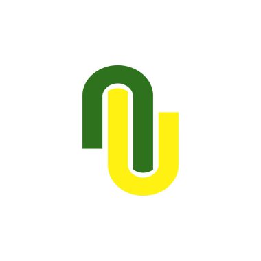 mektup nu logo harf tasarım vektörü