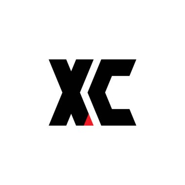Xc logo harf dizayn vektörü