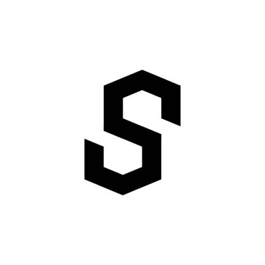 Yukarı ve aşağı ok logo tasarımı ile S harfi