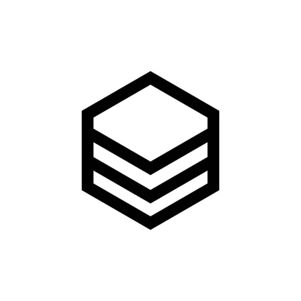 Hexagon Box Logo Design Vektor — Stock Vector