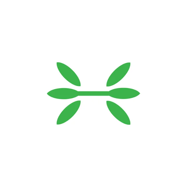 Carta Com Design Logotipo Folha —  Vetores de Stock