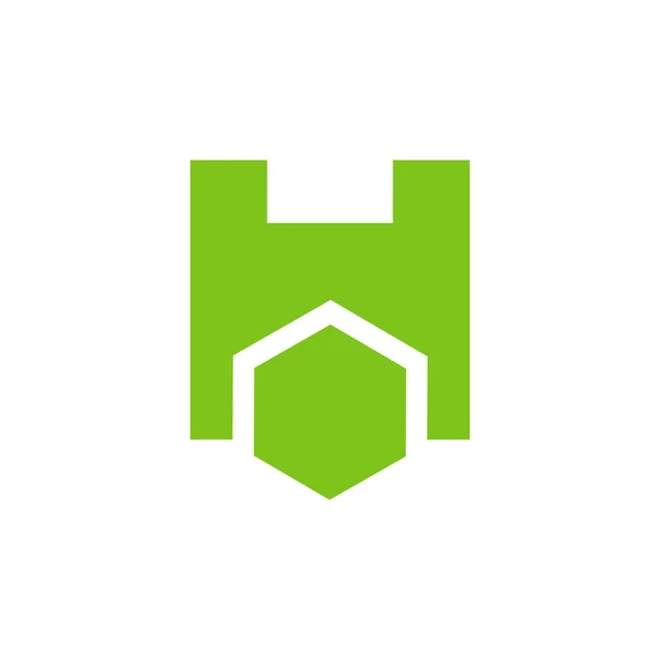 Letter Met Honing Kam Logo Ontwerp — Stockvector