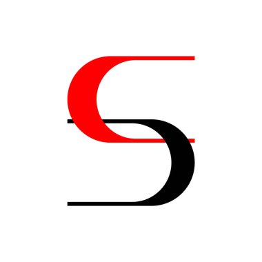 S harfi logo tasarım vektörü