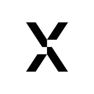 Mektup X Logo tasarlamak vektör