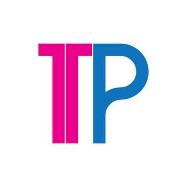 Mektup TP logo tasarım vektör