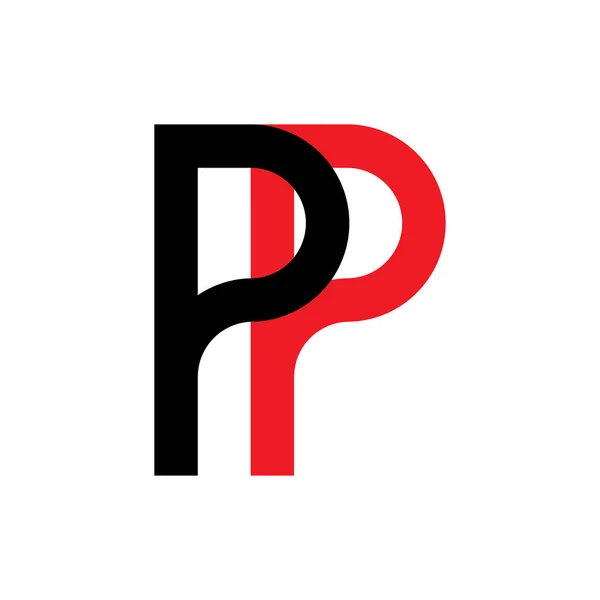 Вектор дизайна логотипа PP буквы — стоковый вектор