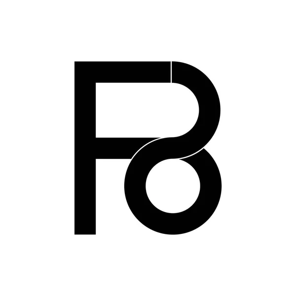 Brief P8 logo ontwerp vector — Stockvector