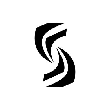 Mektup S dairesel Blade logo tasarım vektörü