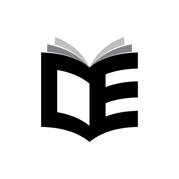 3D kniha s písmenem a designem loga CE — Stockový vektor
