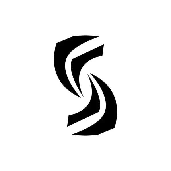 Letter S circular Blade logo design vector — Stock Vector
