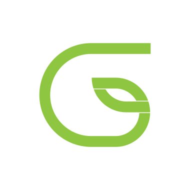 Yaprak logosu tasarımı ile G harfi