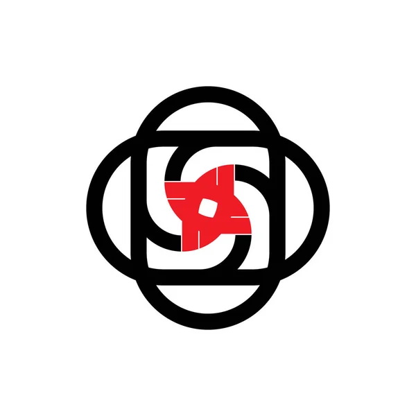 Star Flower logo design vector — Stock Vector