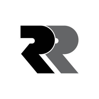 Mektup RR logo tasarım vektör