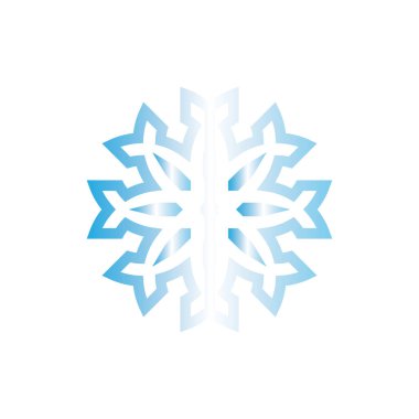Kar tanesi logo tasarım vektörü