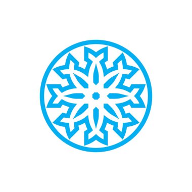 Kar tanesi logo tasarım vektörü