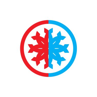 Sıcak ve serin logo tasarım vektörü