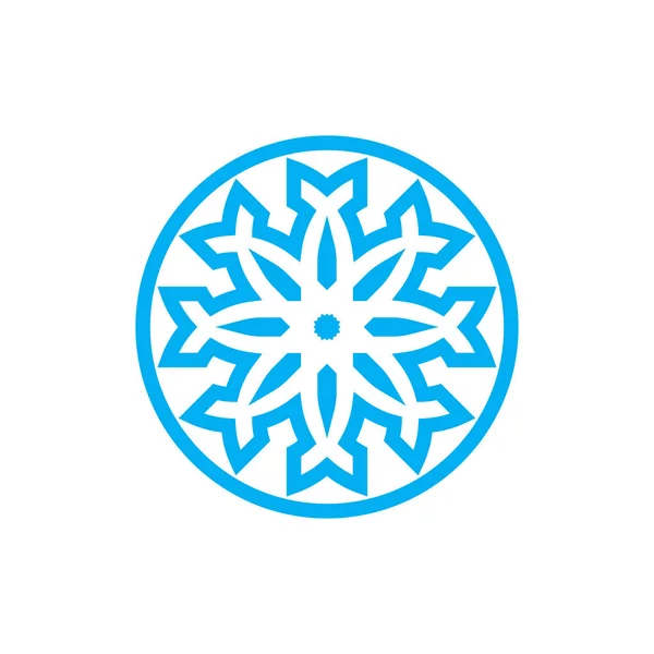 Schneeflocke Logo Design Vektor — Stockvektor