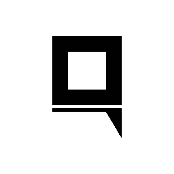 Carta Q vetor de design de logotipo quadrado —  Vetores de Stock