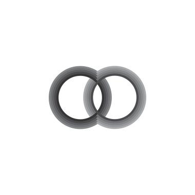 Bağlantılı Daire logo tasarım vektörü