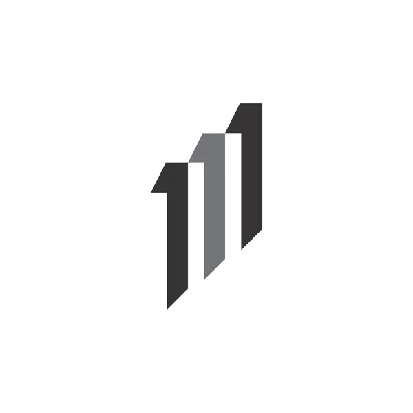字母 M 与三重一号徽标设计矢量 — 图库矢量图片