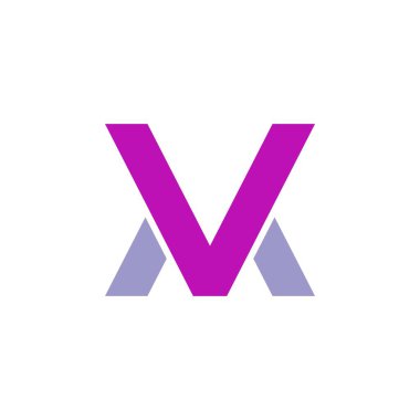 Letter Vm logo tasarım vektörü