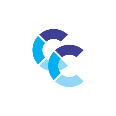 Letter CC logo tasarım vektörü