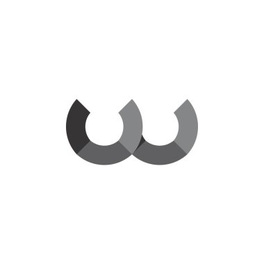 W Harfi Logo Tasarım Vektörü