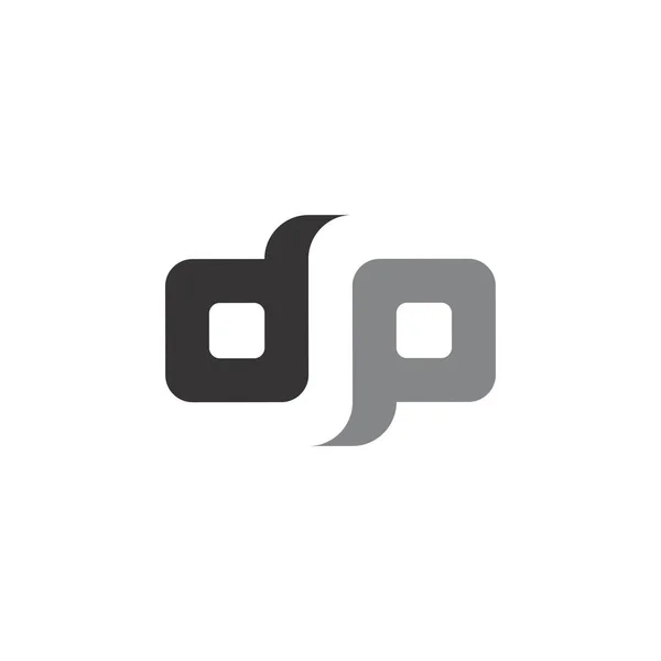 Vetor de design de logotipo dp carta — Vetor de Stock