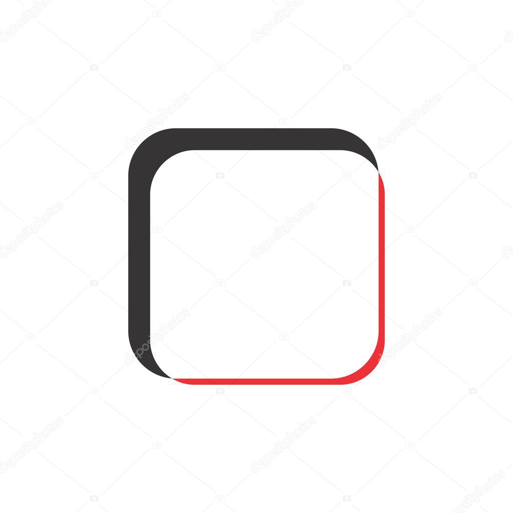 3D Square logo design vector