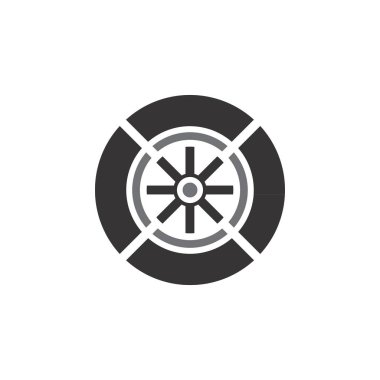 Lastik logosu simgesi tasarım vektörü