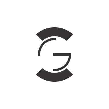 G harfi logo tasarım vektörü