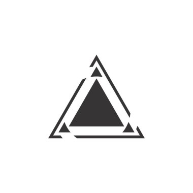 Üçgen logo simgesi tasarım vektörü