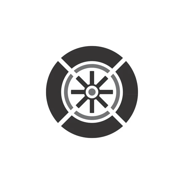 轮胎徽标图标设计矢量 — 图库矢量图片