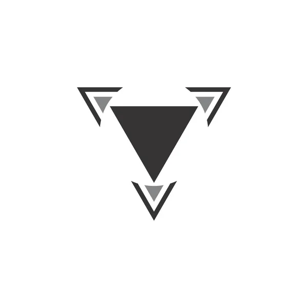 Driehoek logo pictogram ontwerp vector — Stockvector