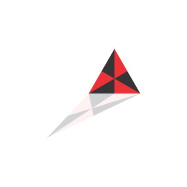 Gölge logo tasarım vektörü ile üçgen