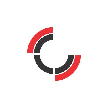 c harfi logo tasarım vektörü