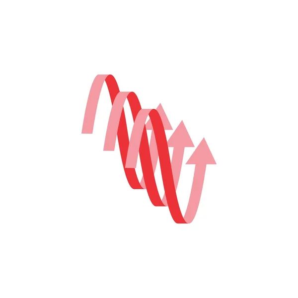 トリプルアップアロー3Dロゴデザインベクトル — ストックベクタ
