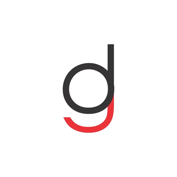Вектор дизайна логотипа gd буквы — стоковый вектор