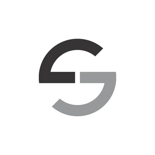 Вектор дизайну логотипу літери SG — стоковий вектор