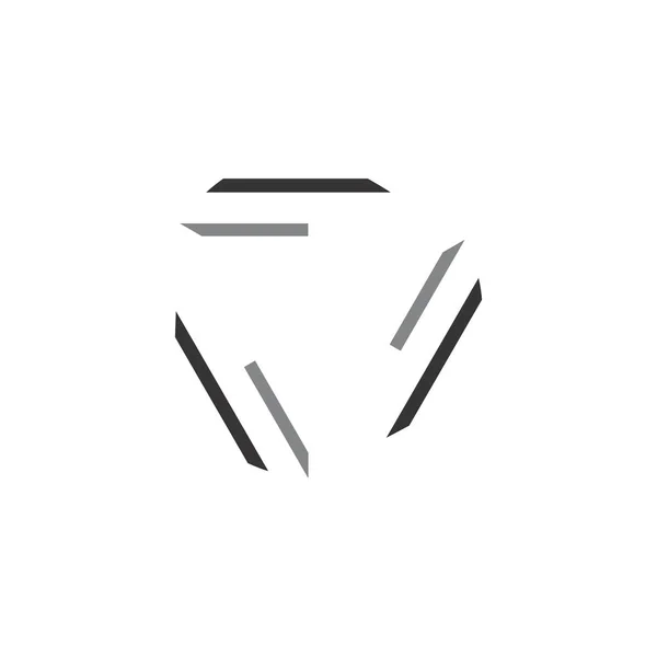Rotation triangel Logotypdesign vektor — Stock vektor