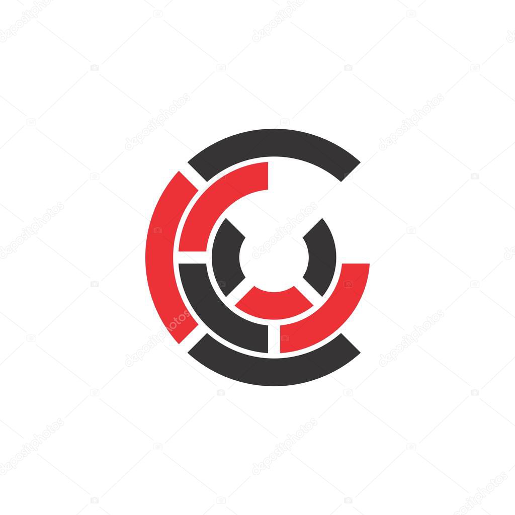 Letter C logo design vector