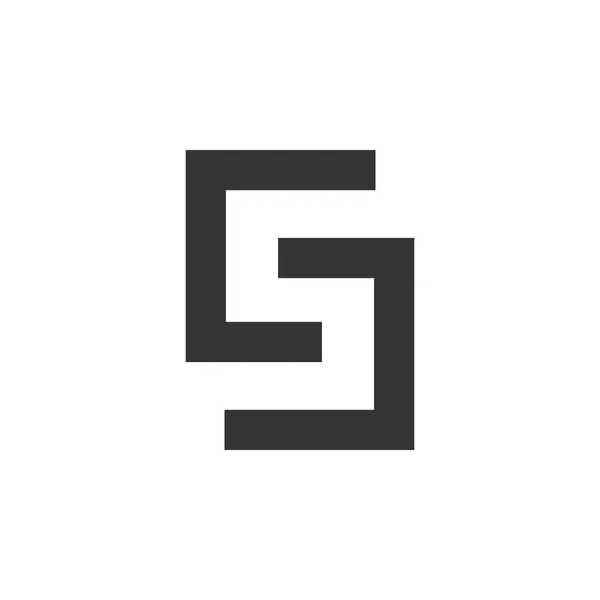 Letter GS veya CJ labirent logo tasarım vektör