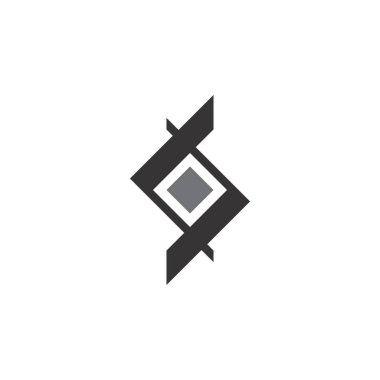 Harf S kare logo tasarım vektör ile