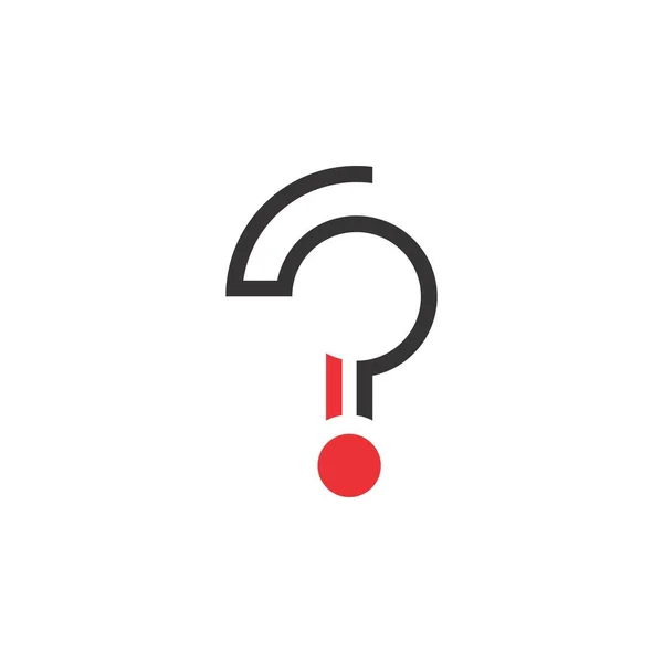 Marca de interrogación diseño logo vector — Vector de stock