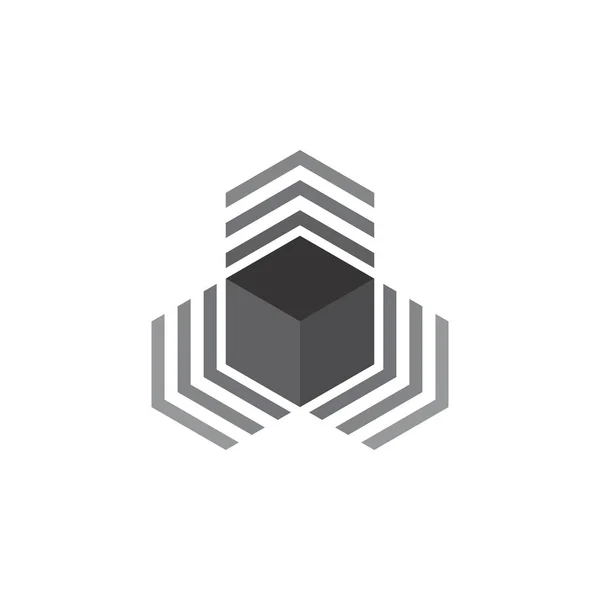 Vector de diseño de logotipo 3D Box — Vector de stock